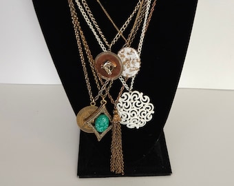 Vintage Pendant Medallion Necklace Collection
