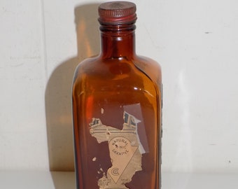 Vintage Lash's Bitter Brown Square Glass Bottle