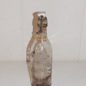Vintage Harrisburg Bottling Works Glass Bottle Rubber Stopper