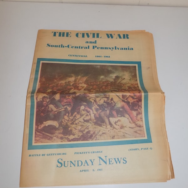 Civil War Newspaper - Etsy