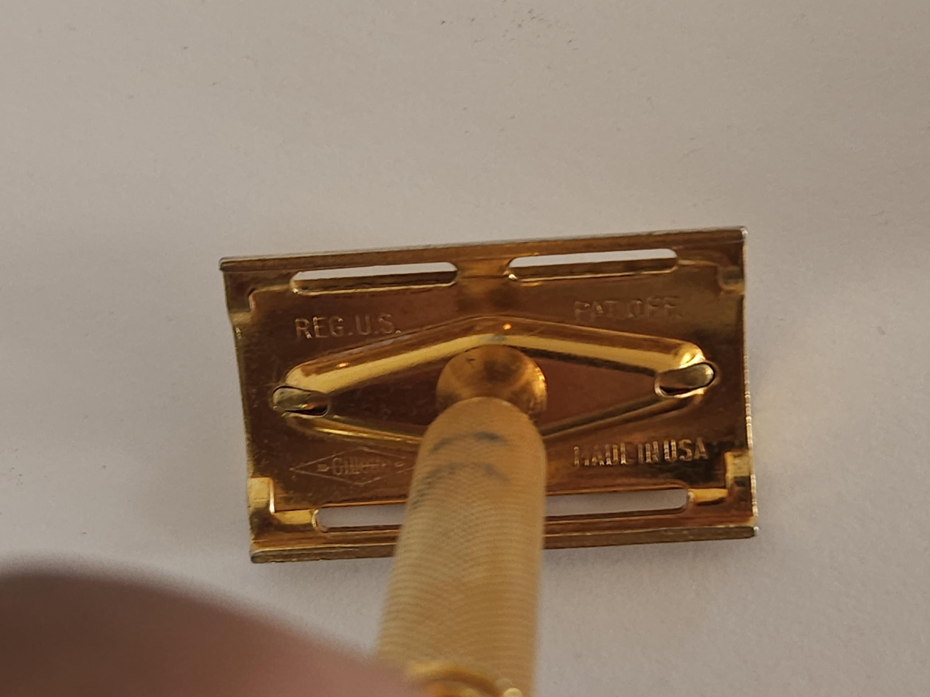 Gillete Razor Red Vintage Gillete Safety Razor Collection Gold Tone Red End Black Beauty ...