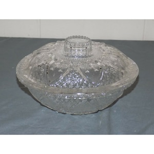 Vintage Glass Candy Dish with Lid