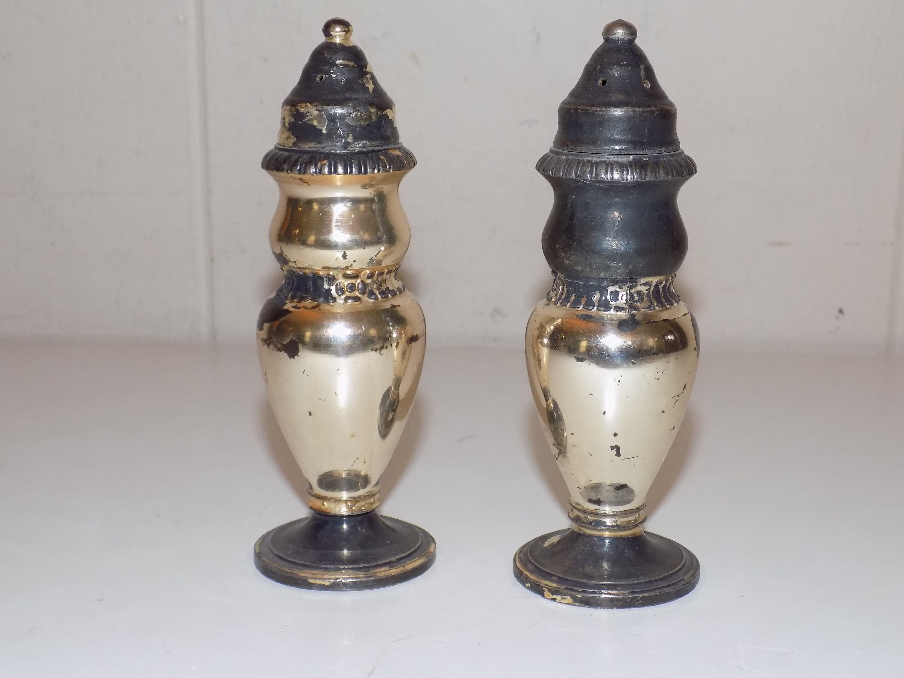 Vintage Silver Plated Salt and Pepper Shakers Made in USA Etsy