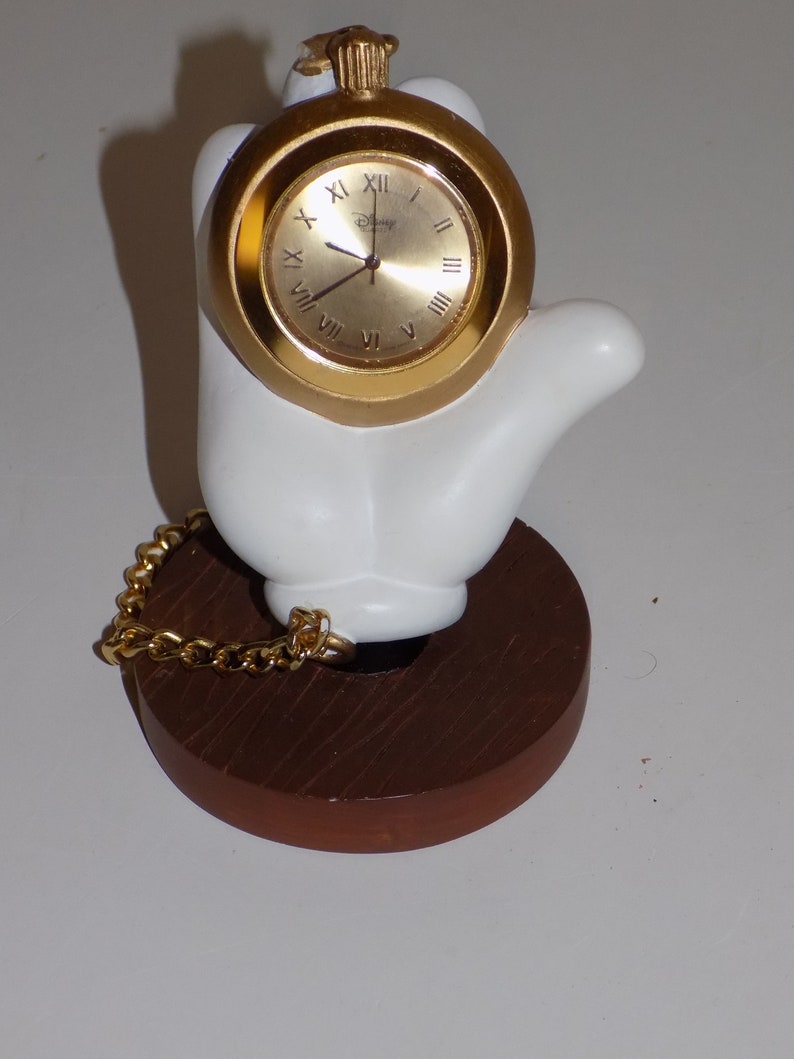 Disney Desk Clock Pocket Watch Mickey Mouse Hand Etsy