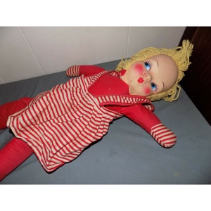 Vintage Cloth Doll Vinyl Face 38&quot;