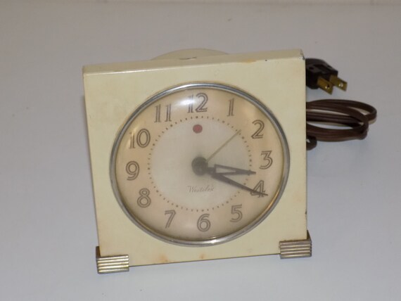 Vintage Westclox White Square Metal Alarm Clock Parts Repair Square Metal Alarm Clock Parts Repair, How To Fix A Westclox Alarm Clock In Arduino