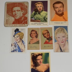 Collection of Cigarette Cards Film Star Movie Star MGM Carrera&#39;s Park Drive