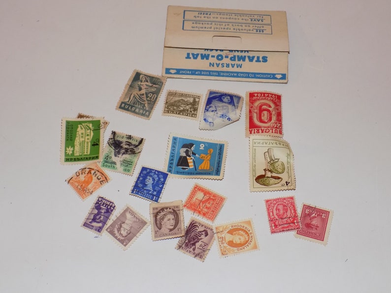 Vintage Marsan Stamp-O-Mat Vend Pack Austrian International Stamps