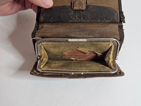 Vintage Folded Leather Pouch - image 3