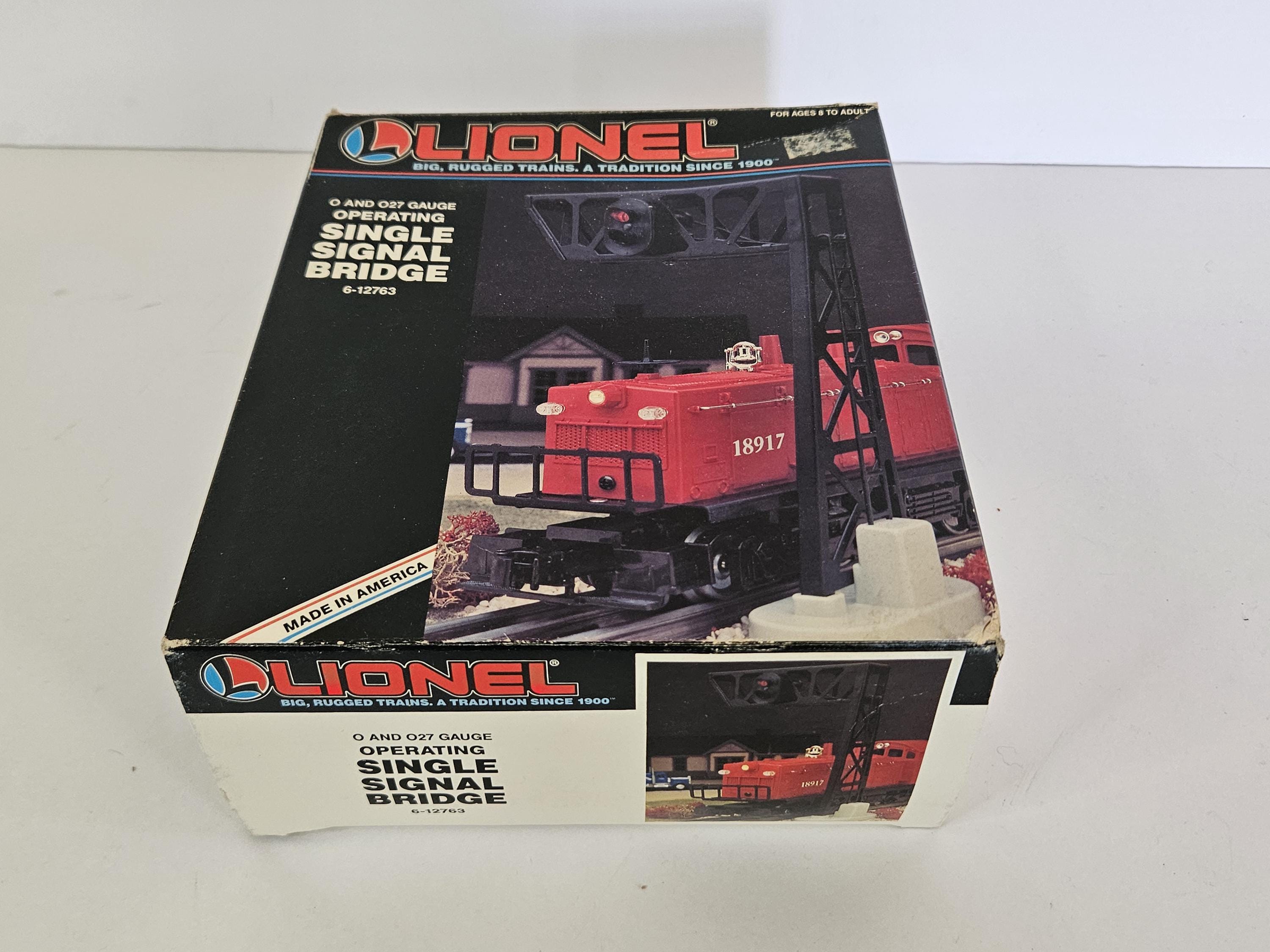 LIONEL OPERATING SINGLE METAL SIGNAL BRIDGE ACCESSORY 6-12763! O GAUGE TRAIN