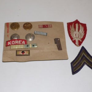 Vintage Army Armed Forces Pins Medals Patches