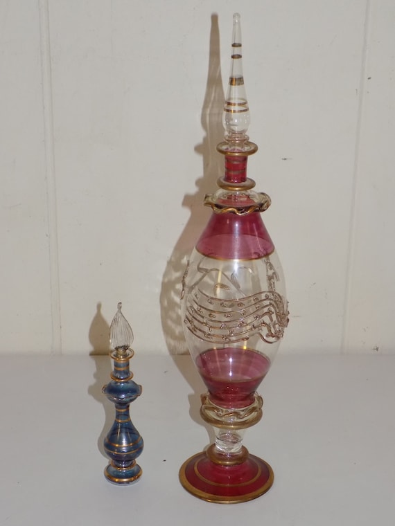 Blown Glass Perfume Bottles Decor