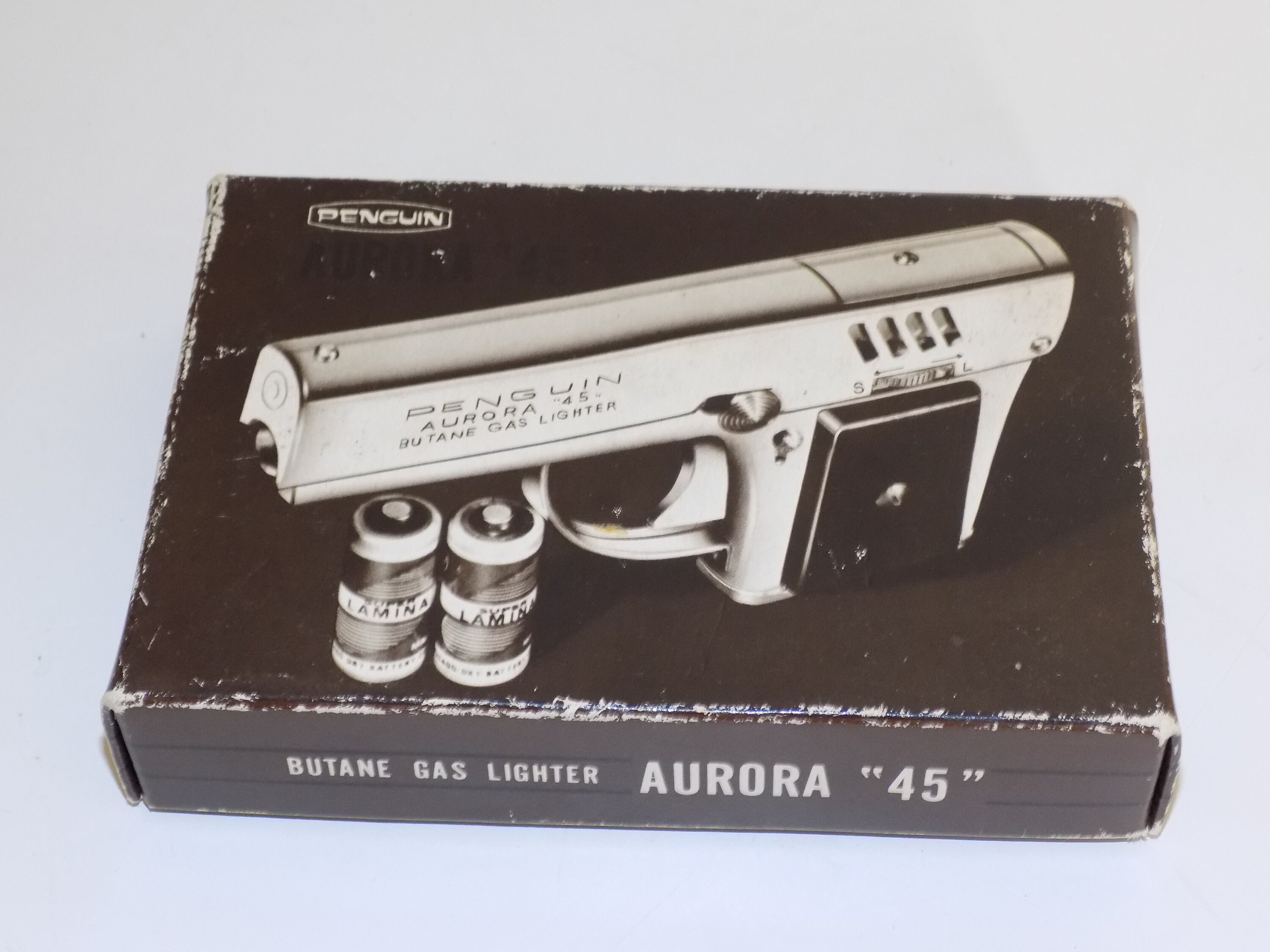 Vintage Penguin Aurora 45 Butane Gas Lighter Etsy