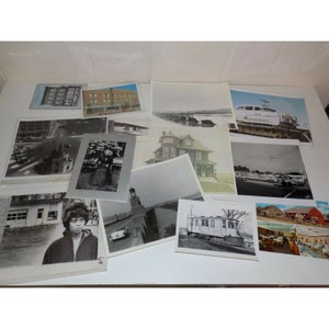 Vintage Black White Photographs Old Cars Post Cards