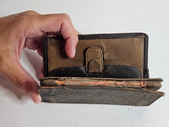 Vintage Folded Leather Pouch - image 4