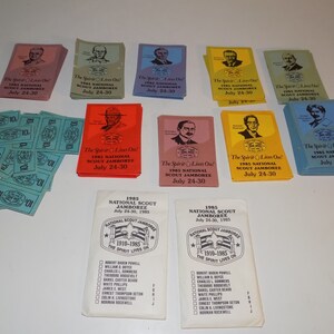 Vintage 1985 National Scout Jamboree Founders of Scouting Cards BSA