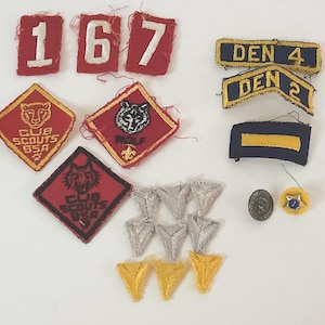 Vintage BSA Cub Scout Patches and Pin Lot