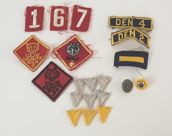 Vintage BSA Cub Scout Patches and Pin Lot