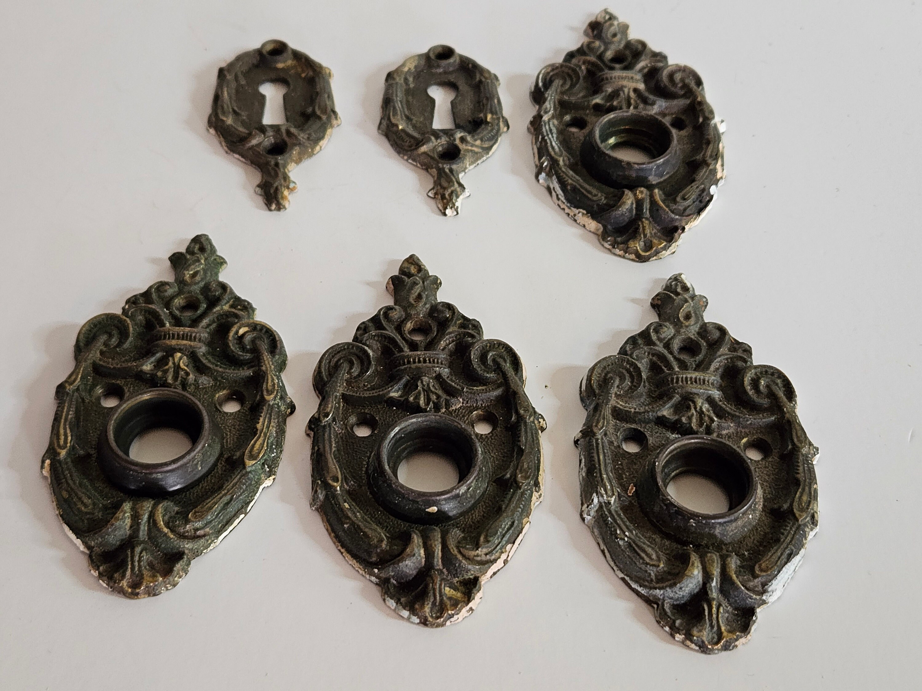 Large Set Oval Door Knobs, Vintage Oval Knobs, Victorian Doorknobs