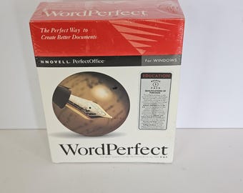 Vintage Sealed Novell WordPerfect 6.1 for Windows