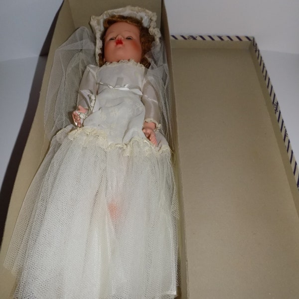 Vintage Roberta Ann Bride Doll Original Box 20"