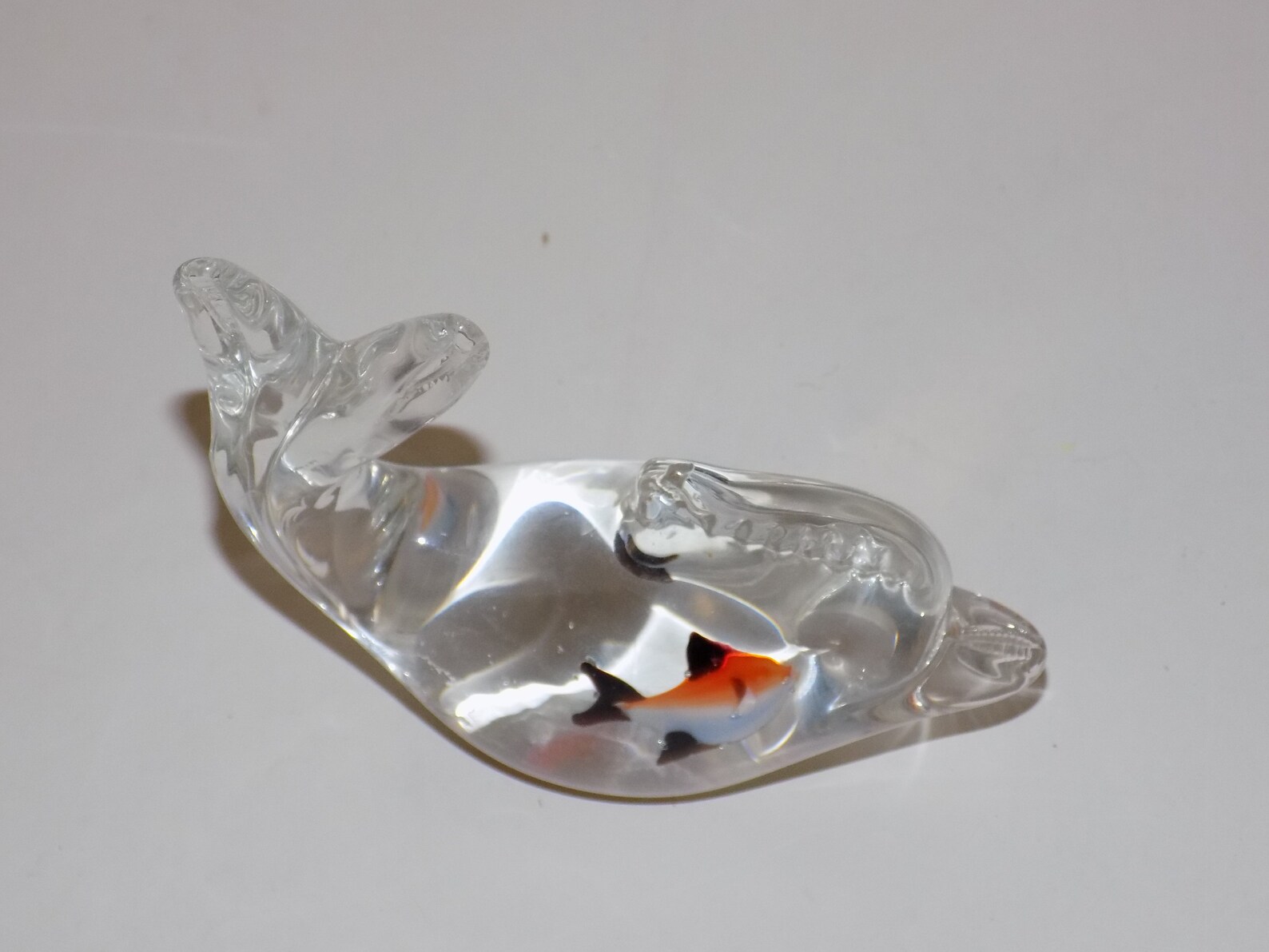 Clear Glass Fish Figure Fish Inside Paperweight Decor Etsy