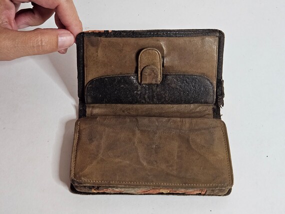 Vintage Folded Leather Pouch - image 2