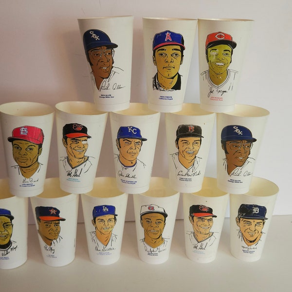 Vintage 7-11 Slurpee Baseball Cups Amoco 7Eleven