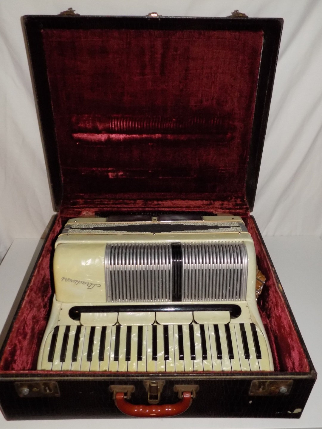 Vintage Stradivari Accordion Pancordion Piano With Case Etsy