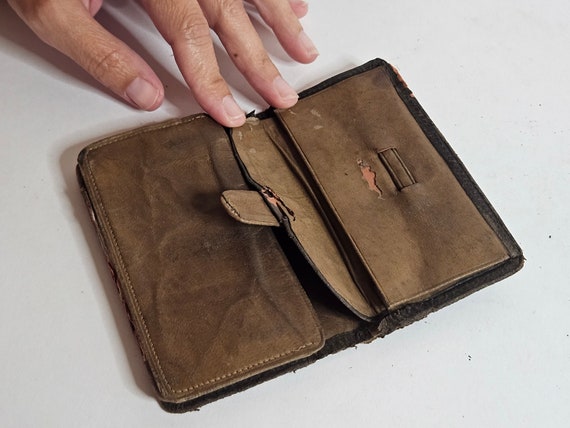 Vintage Folded Leather Pouch - image 6