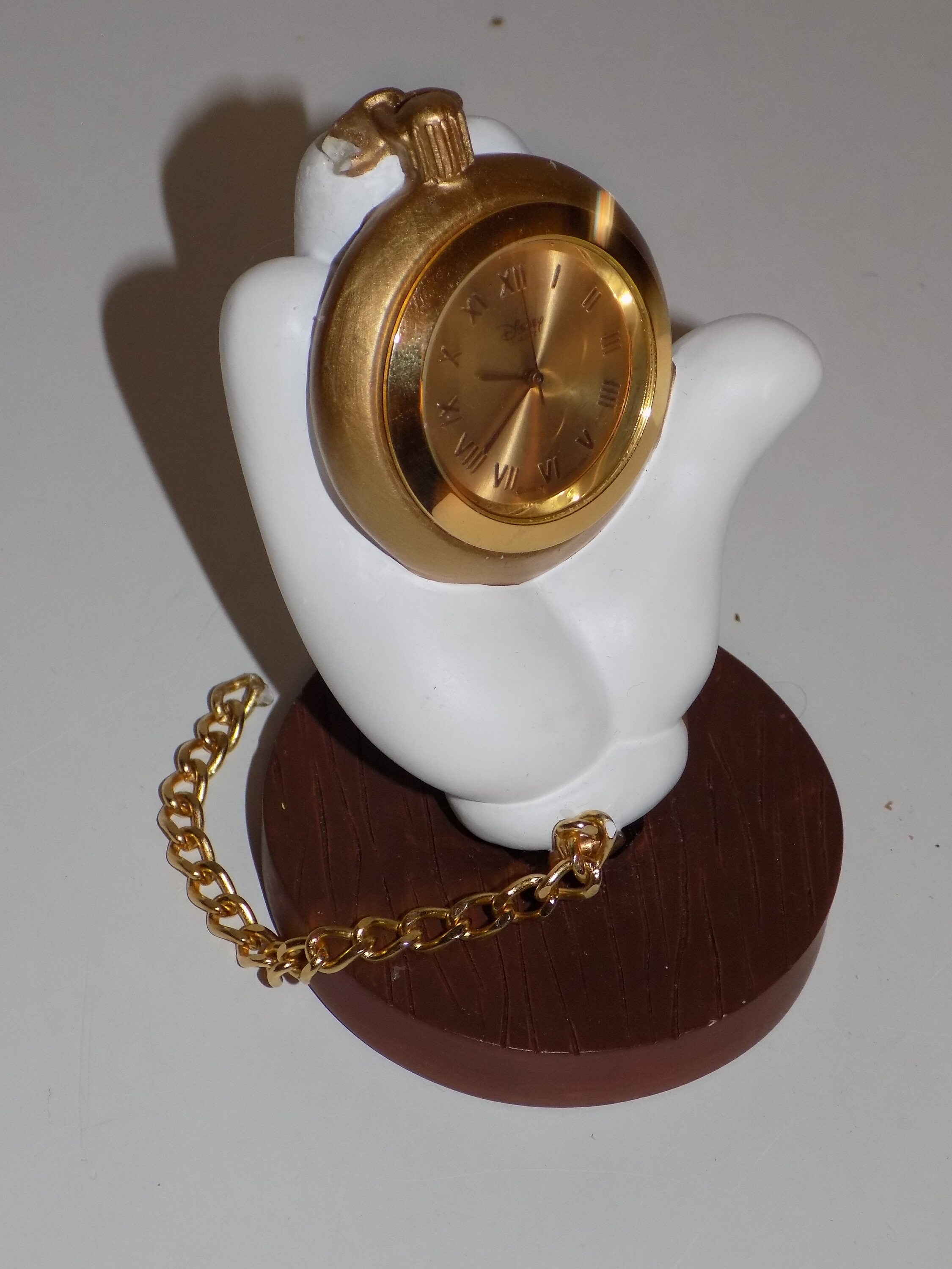 Disney Desk Clock Pocket Watch Mickey Mouse Hand Etsy