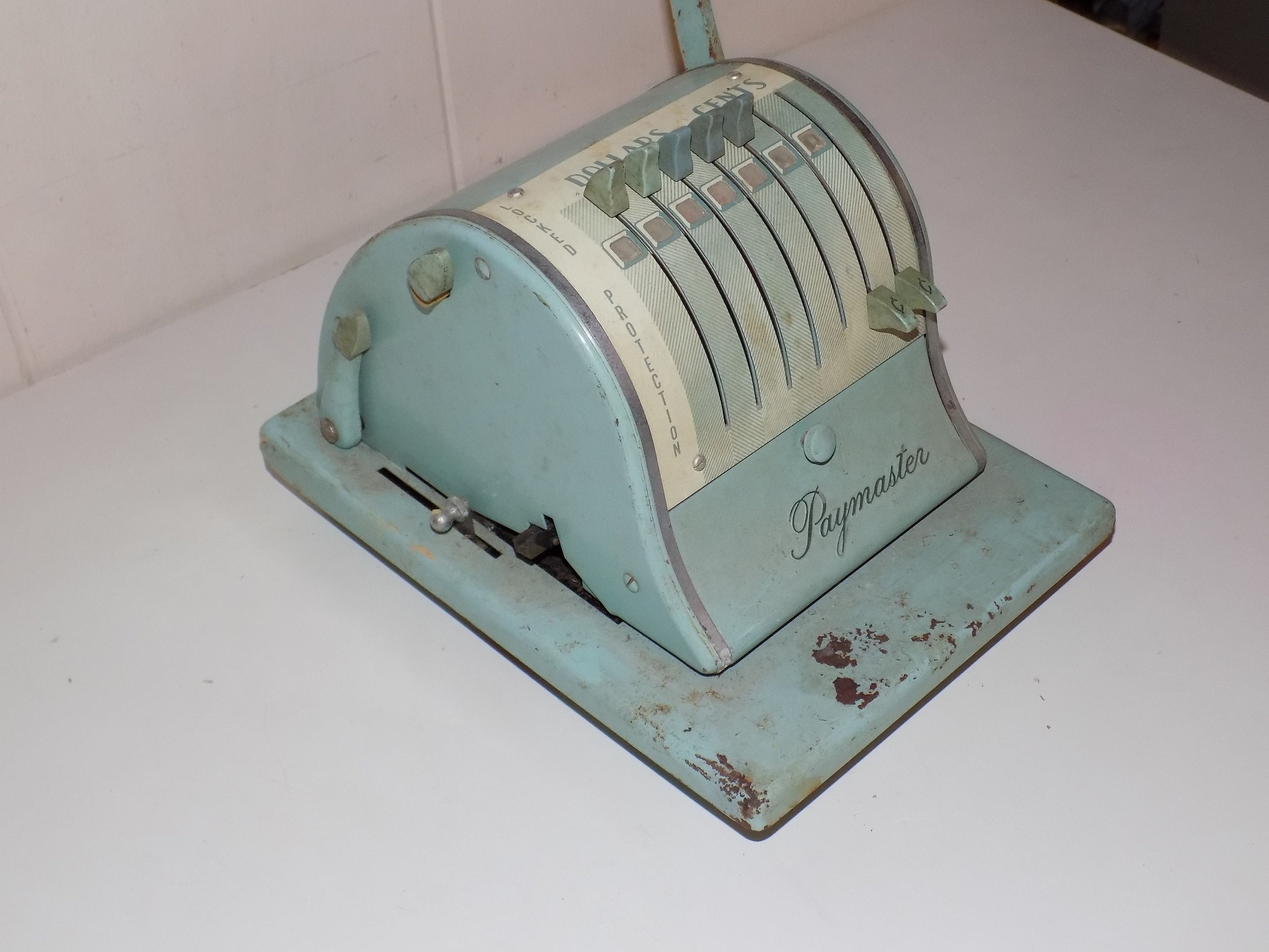 Vintage Paymaster Series S-1000 Check Printer Writer With Key