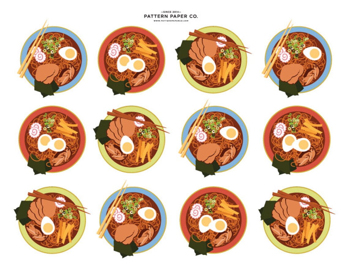 Printable Ramen Noodle Gift Wrap Tag Etsy