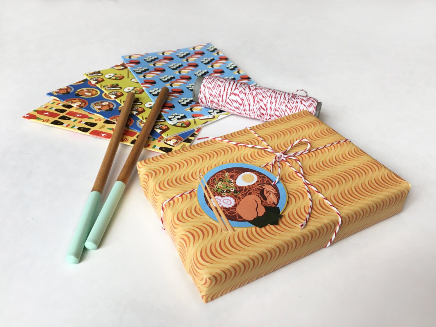 Printable Ramen Noodle Gift Wrap Tag Etsy