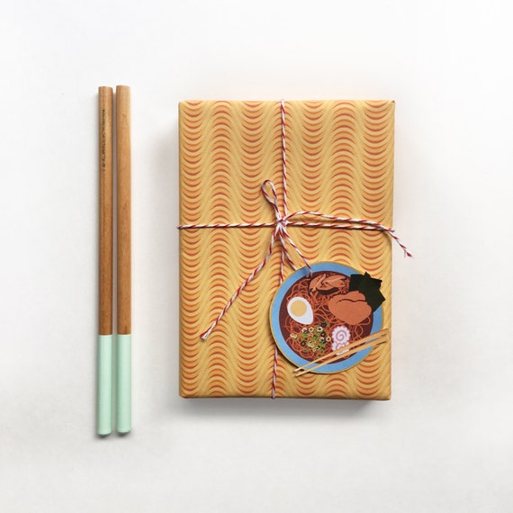 Printable Ramen Noodle Gift Wrap Tag Etsy