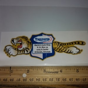 Martins Cycle Shop tiger dealer decal