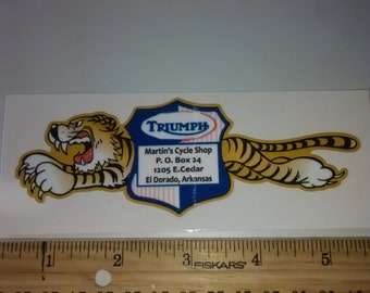 Martins Cycle Shop tiger dealer decal