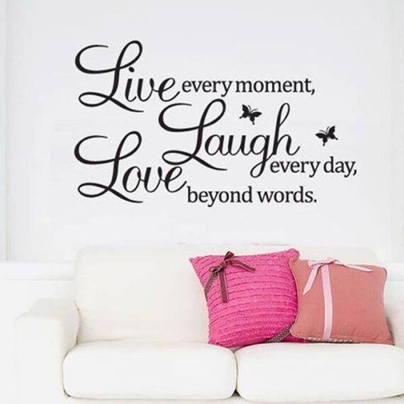 Live Life Love Wall Decor Sticker Art Feature Craft Decal