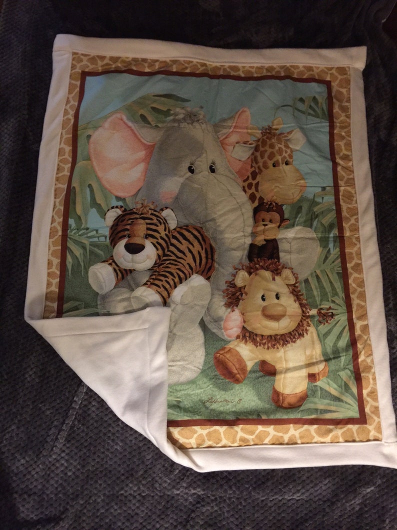 Jungle critters blanket