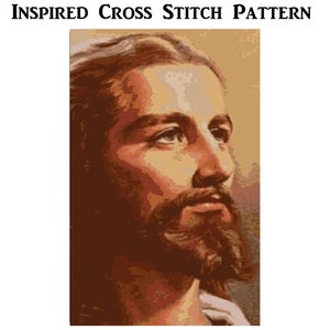 Jesus Inspired PRINTABLE Cross Stitch PATTERN Rug Hooking - Etsy