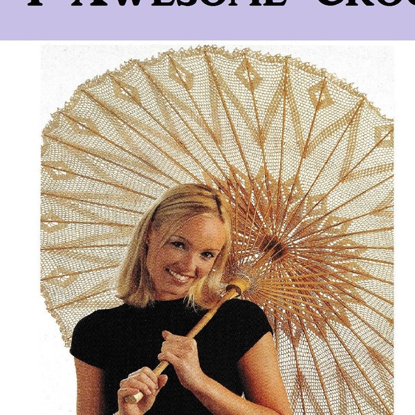 4 accessoires victoriens Crochet Patterns, Steampunk Lace Parasol Umbrella-Pearl Collar-Oreiller & Sachets, Instructions complètes DIGITAL PDF LOOK!