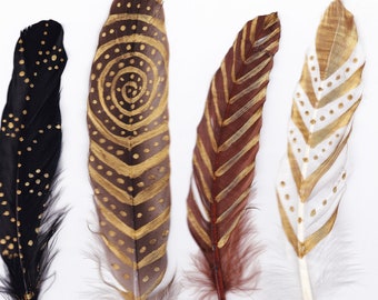 HUGE Feathers, Set of 3 REAL Feathers, Happy Birds Feathers, Native  Medicine Prayer Healing Smudge Feather, Wedding or Wall Decoration 