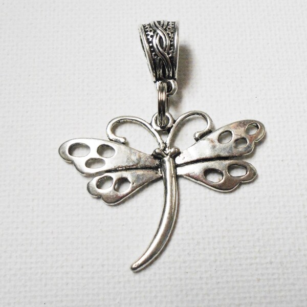 Silver Dragonfly Dread Beads, Hair Beads Dreadlock Jewelry, Hair Jewellery, Dreads Schmuck Jewelry, 35mm Dragonflies, 7mm Hole