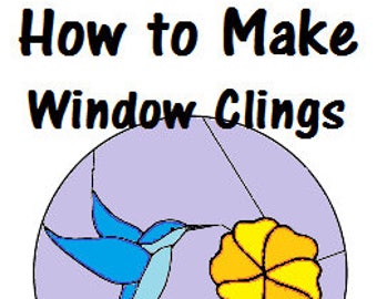 12 Bird PATTERNS, Stencils, How to Make Window Clings, Patterns of Birds Stained Glass Cling, Instructions, Pattern, PDF Digital Download