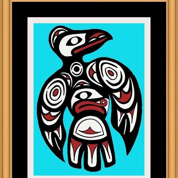 Salish Raven BEADWORK Tapestry PATTERNS-Perler + Bead Loom + Peyote + Brick Stitch Beading Tapestry Wall Hanging-Native Nothwest Art-DiGiTAL