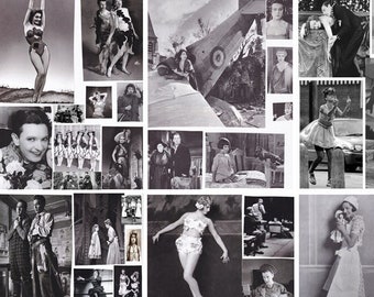 200 ODD Vintage Fotos COLLAGE Kit-Scrapbook Paper Journal Bildseiten-Schwarz-Weiß-Wanddekoration-Überraschungsbilder-Bundle-INSTANT DiGiTAL Pdf