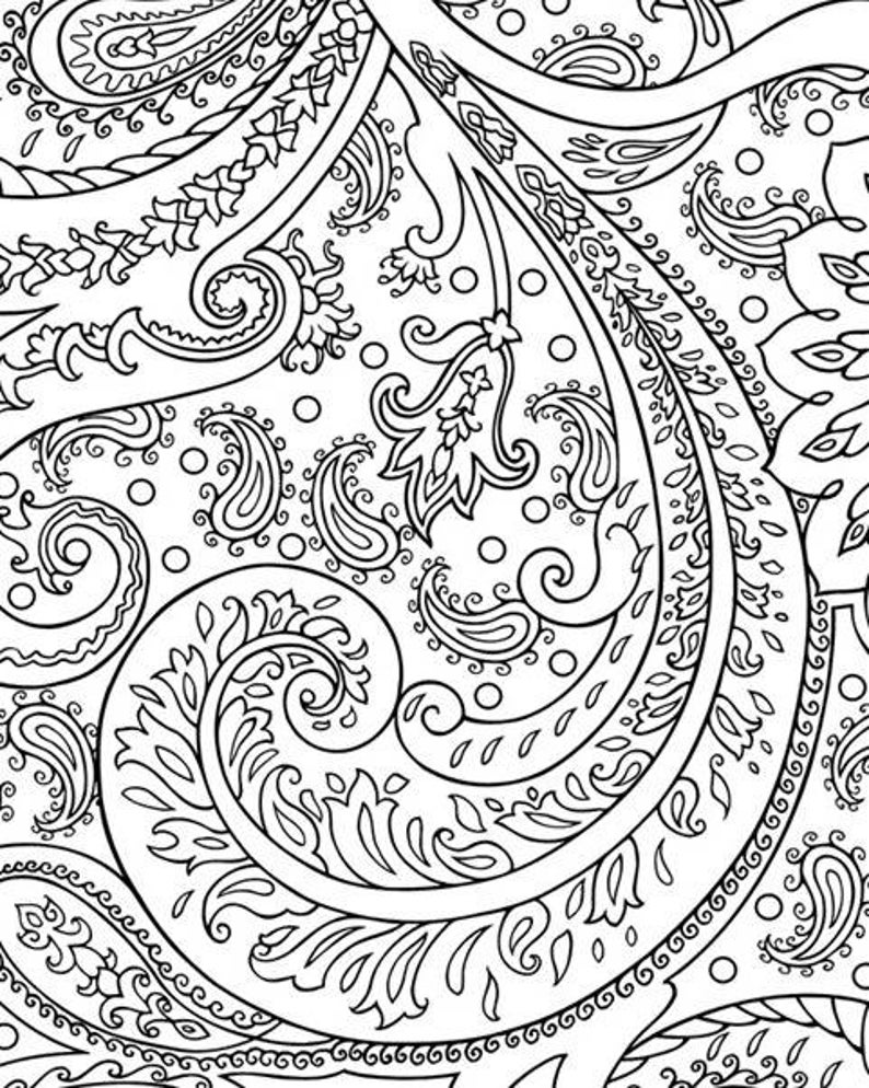 Zen Doodle Coloring Book 50 Page Digital Download PDF | Etsy