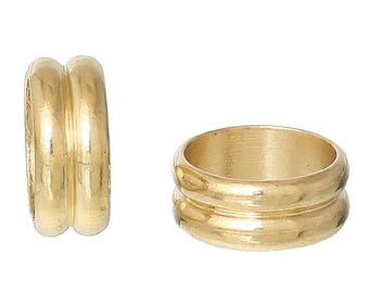 2 Brass Ring Dread Beads-Braid + Dreadlock Hair Jewelry-Dreads Schmuck-Large Hole Metal Loc Bling-FUN Dreadlocs that Are YOU