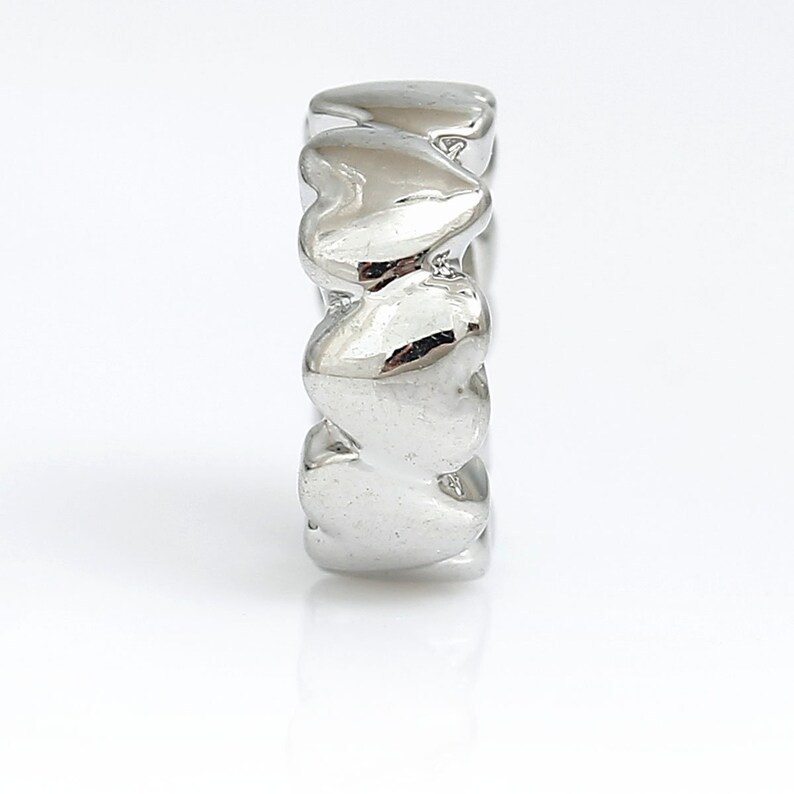 2 Silver Dread Beads Lovers Heart Hair Beads Dreadlock Etsy