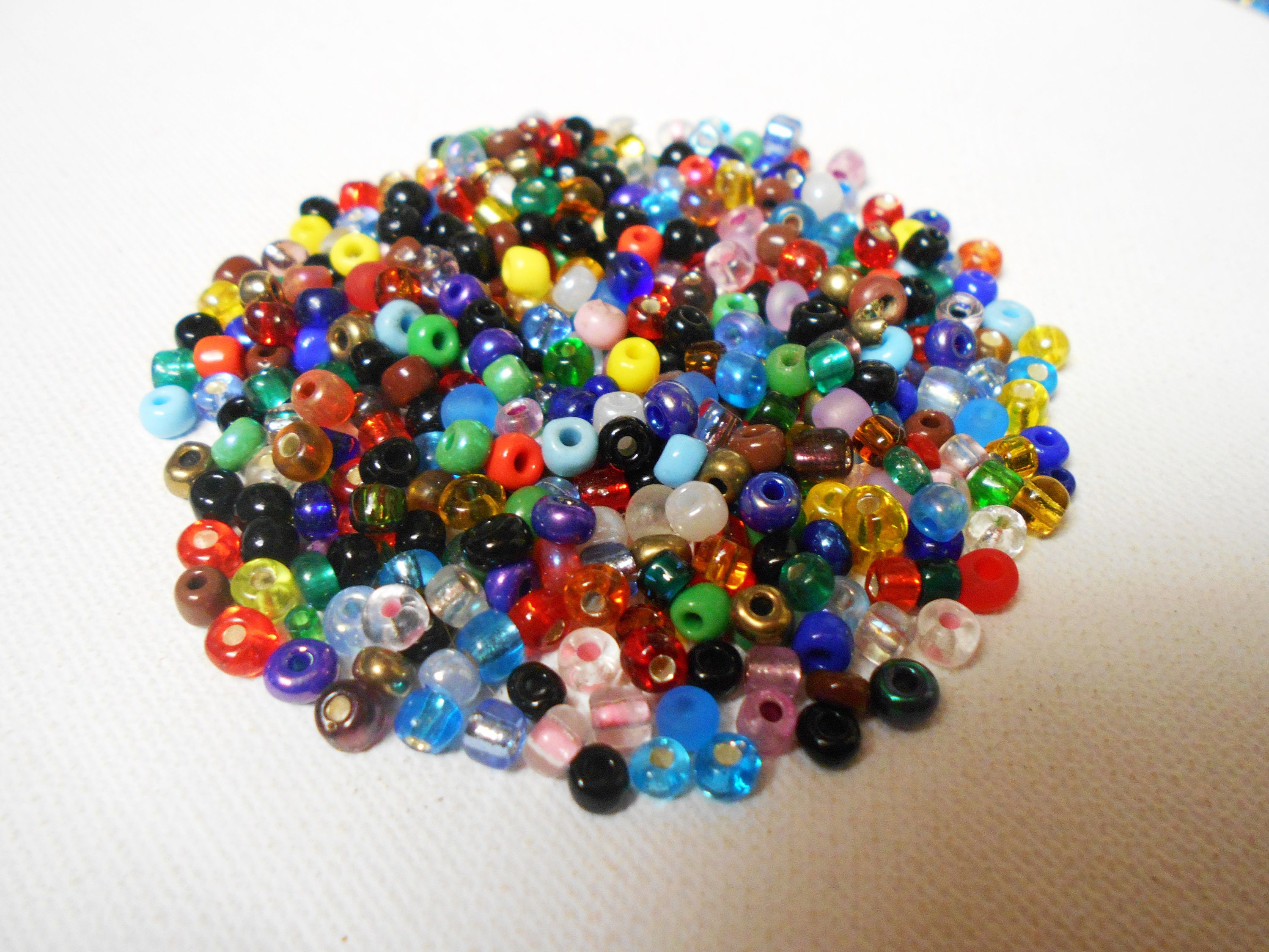 350 Rainbow Glass Beads 25g Bulk Beads 6/0 Jumbo 4mm Seed | Etsy